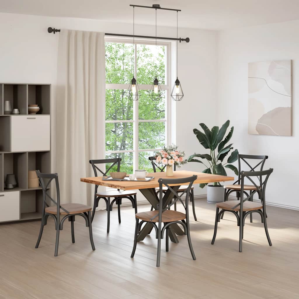 vidaXL Dining Table Leg Spider Shape Black 85x85x(72-73) cm Steel