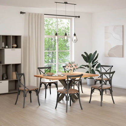 vidaXL Dining Table Leg Spider Shape Black 85x85x(72-73) cm Steel