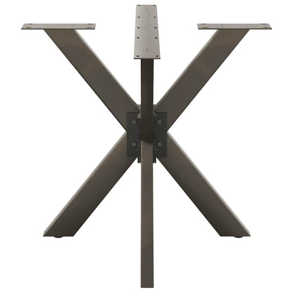 vidaXL Dining Table Leg Spider Shape Black 85x85x(72-73) cm Steel
