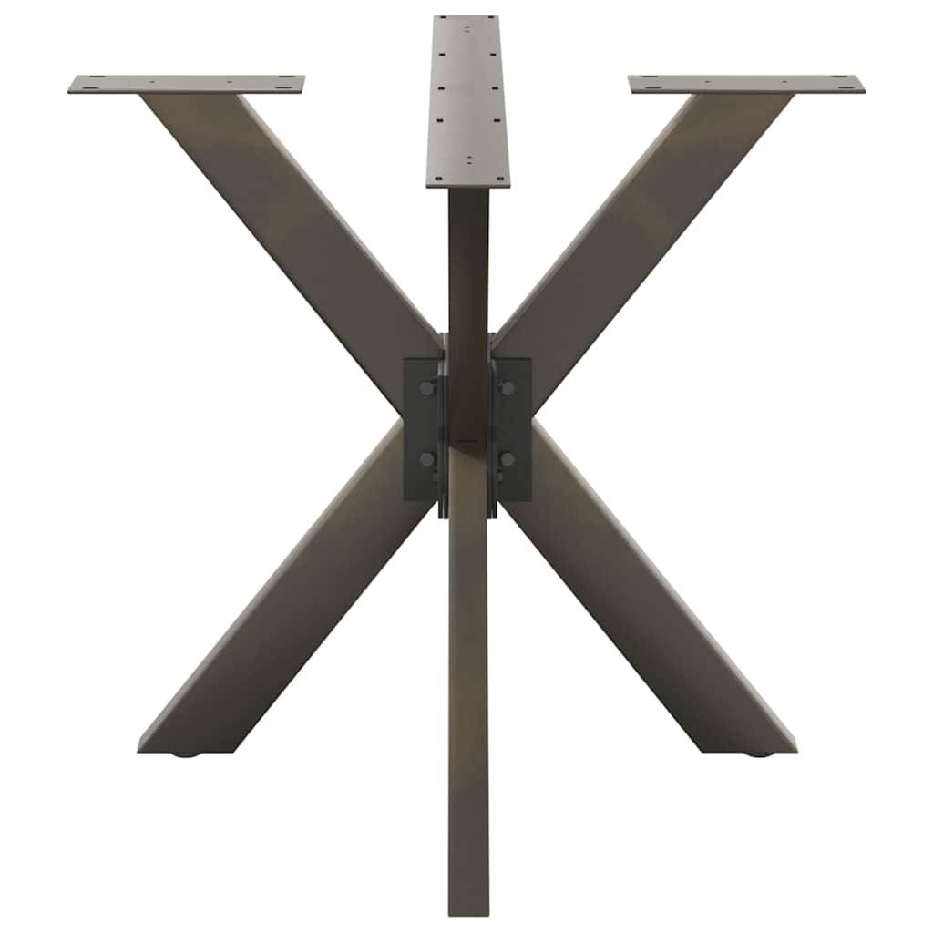 vidaXL Dining Table Leg Spider Shape Black 85x85x(72-73) cm Steel