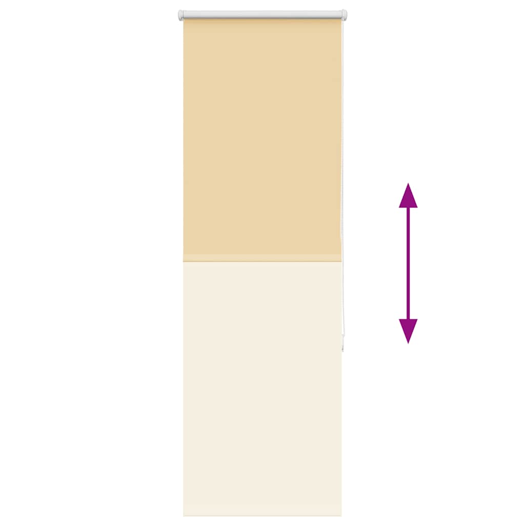 vidaXL Roller Blind Blackout Beige 40x130 cm Fabric Width 35.7 cm Polyester