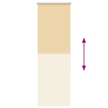 vidaXL Roller Blind Blackout Beige 40x130 cm Fabric Width 35.7 cm Polyester