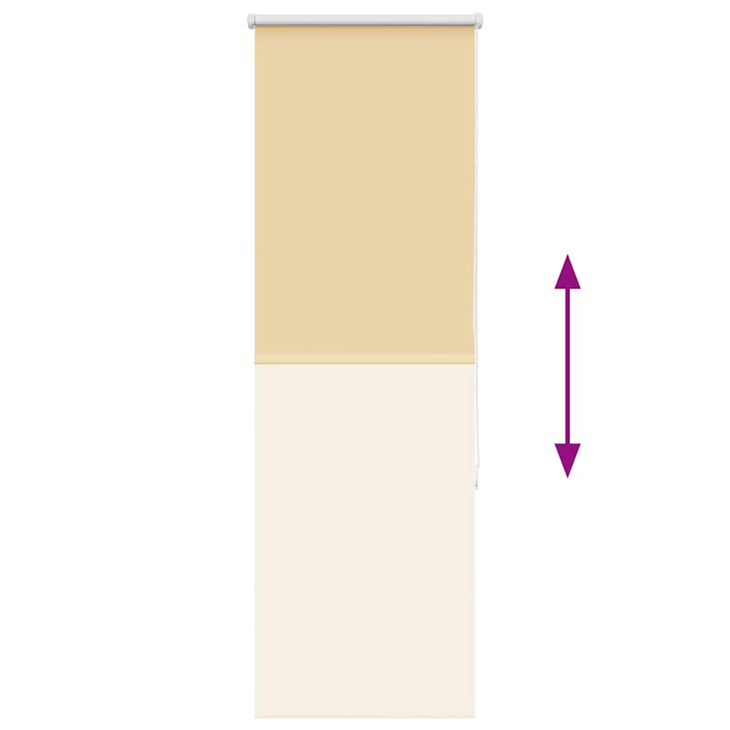 vidaXL Roller Blind Blackout Beige 45x130 cm Fabric Width 40.7 cm Polyester