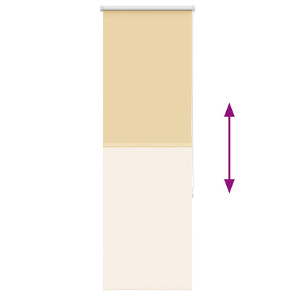 vidaXL Roller Blind Blackout Beige 45x130 cm Fabric Width 40.7 cm Polyester