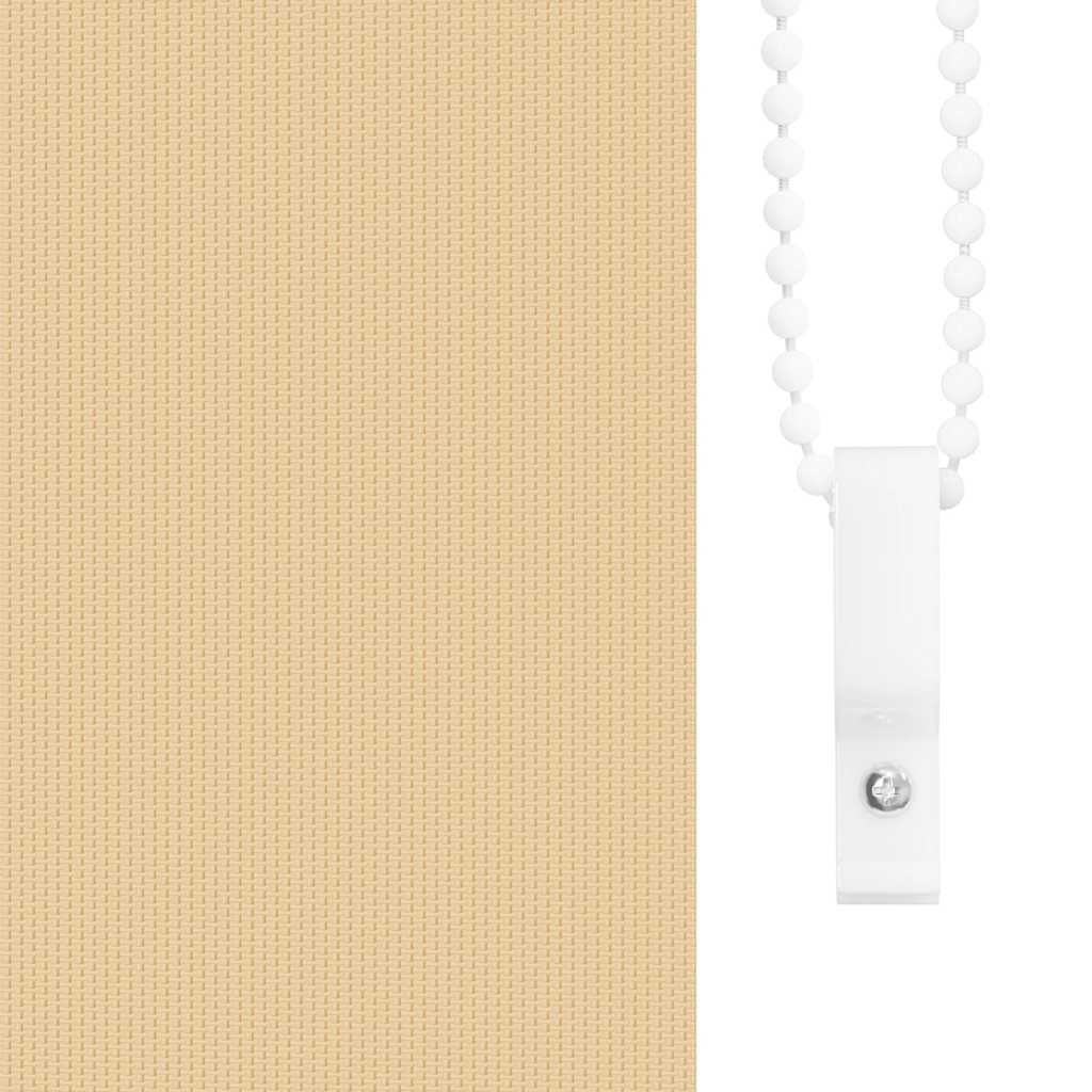 vidaXL Roller Blind Blackout Beige 50x130 cm Fabric Width 45.7 cm Polyester
