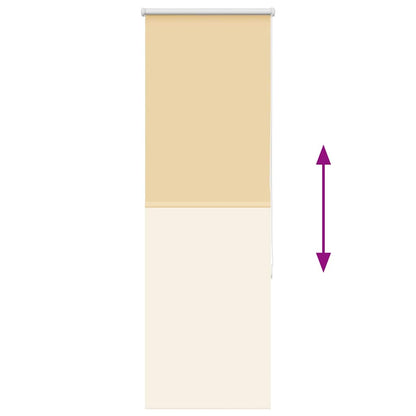 vidaXL Roller Blind Blackout Beige 55x130 cm Fabric Width 50.7 cm Polyester
