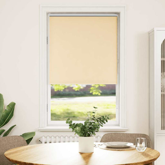 vidaXL Roller Blind Blackout Beige 65x130 cm Fabric Width 60.7 cm