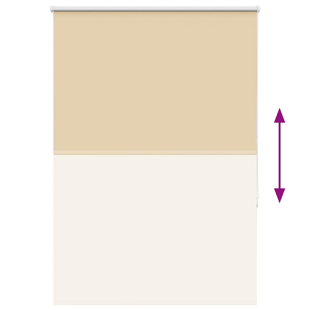 vidaXL Roller Blind Blackout Beige 95x130 cm Fabric Width 90.7 cm Polyester