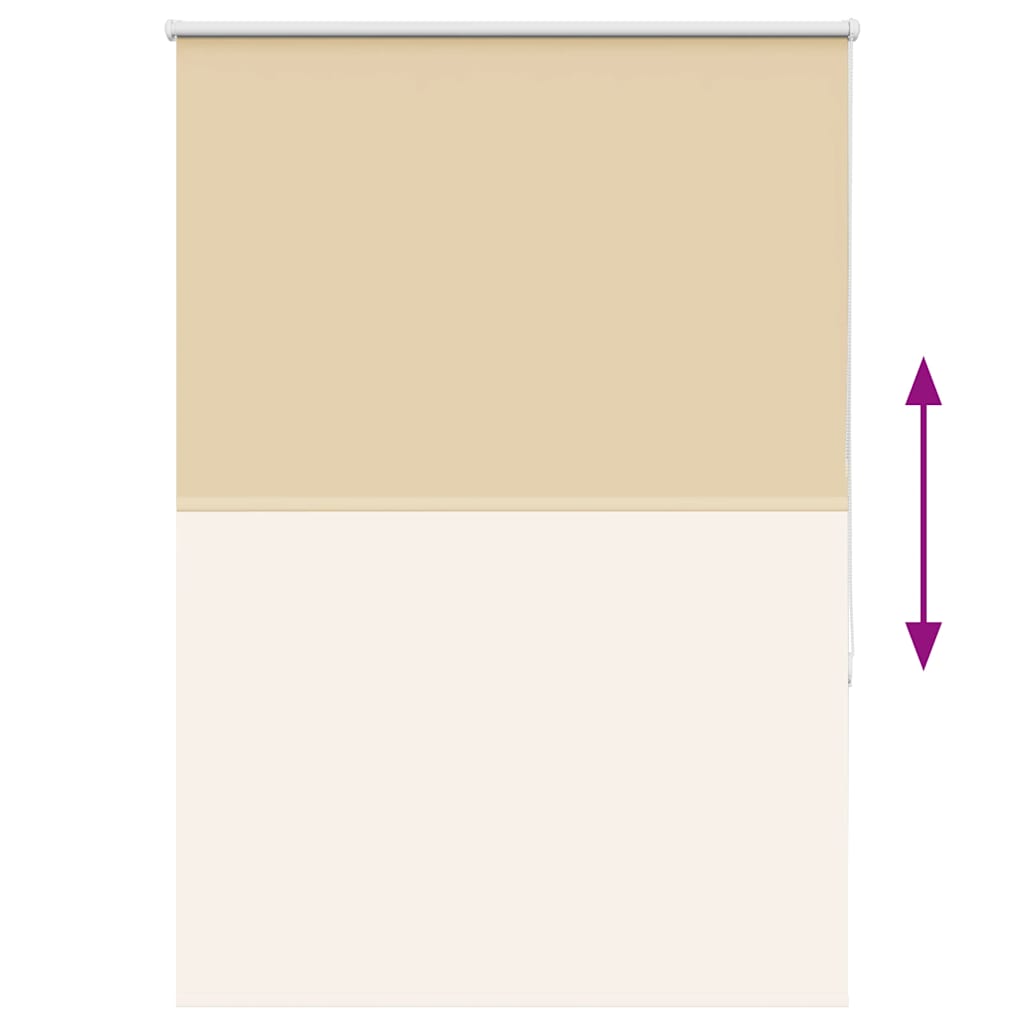 vidaXL Roller Blind Blackout Beige 100x130 cm Fabric Width 95.7 cm Polyester