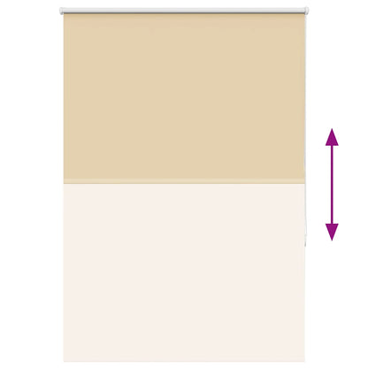 vidaXL Roller Blind Blackout Beige 100x130 cm Fabric Width 95.7 cm Polyester
