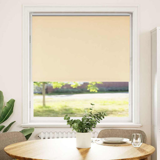 vidaXL Roller Blind Blackout Beige 110x130 cm Fabric Width 105.7 cm