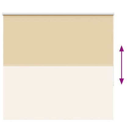 vidaXL Roller Blind Blackout Beige 165x130 cm Fabric Width 161.6 cm Polyester