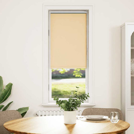 vidaXL Roller Blind Blackout Beige 55x150 cm Fabric Width 50.7 cm