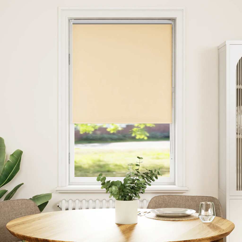 vidaXL Roller Blind Blackout Beige 70x150 cm Fabric Width 65.7 cm