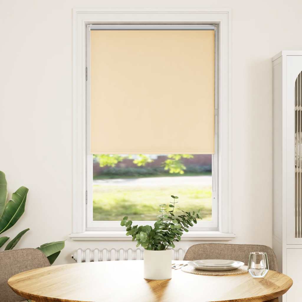 vidaXL Roller Blind Blackout Beige 75x150 cm Fabric Width 70.7 cm