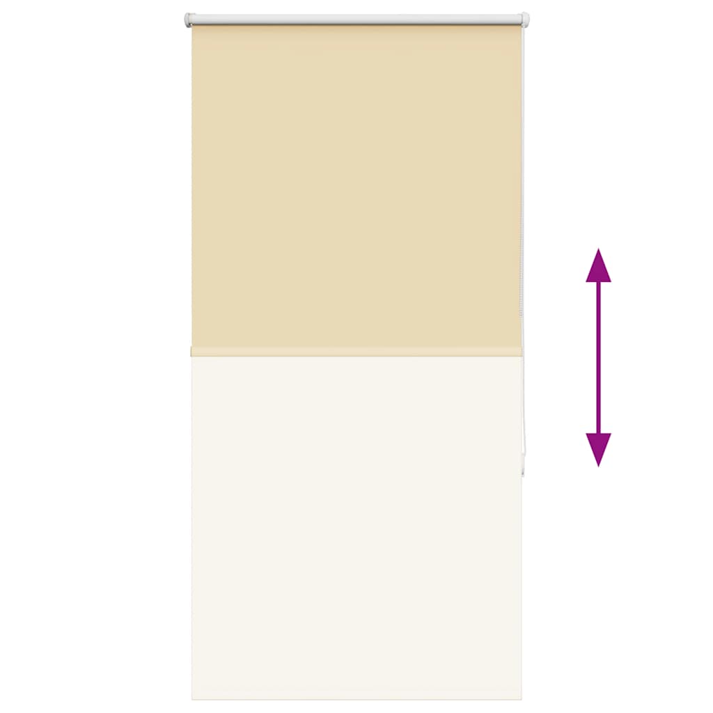 vidaXL Roller Blind Blackout Beige 80x150 cm Fabric Width 75.7 cm Polyester
