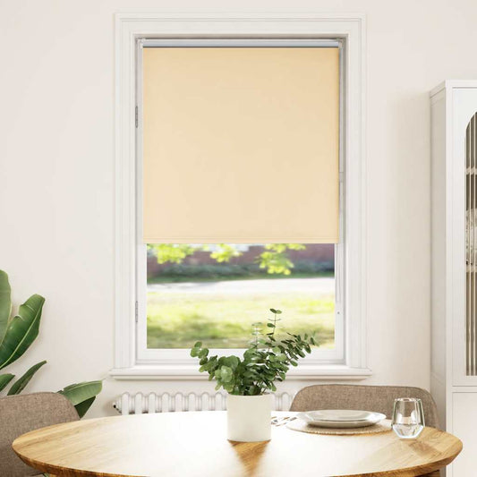 vidaXL Roller Blind Blackout Beige 85x150 cm Fabric Width 80.7 cm