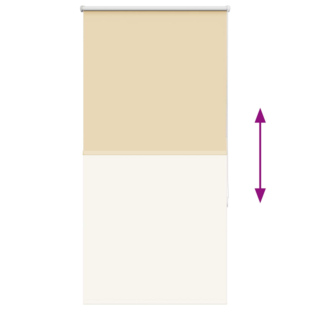 vidaXL Roller Blind Blackout Beige 85x150 cm Fabric Width 80.7 cm Polyester