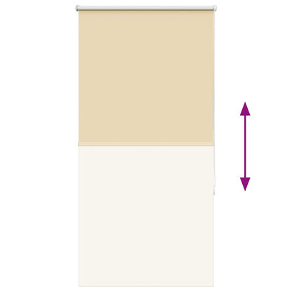 vidaXL Roller Blind Blackout Beige 85x150 cm Fabric Width 80.7 cm Polyester