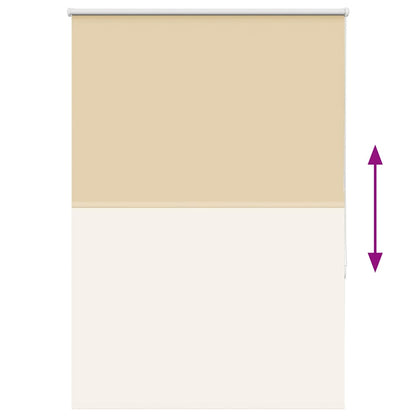 vidaXL Roller Blind Blackout Beige 95x150 cm Fabric Width 90.7 cm Polyester