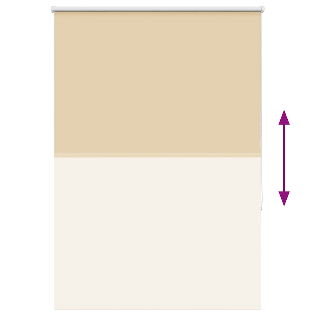 vidaXL Roller Blind Blackout Beige 105x150 cm Fabric Width 100.7 cm Polyester