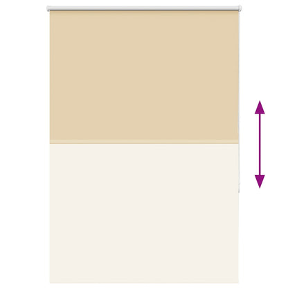 vidaXL Roller Blind Blackout Beige 105x150 cm Fabric Width 100.7 cm Polyester