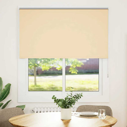 vidaXL Roller Blind Blackout Beige 140x150 cm Fabric Width 136.6 cm Polyester