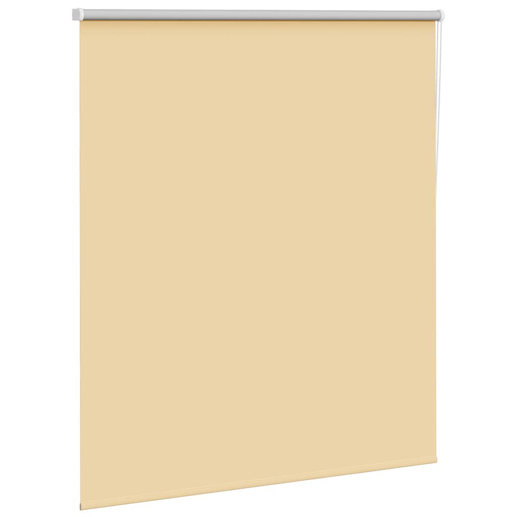 vidaXL Roller Blind Blackout Beige 140x150 cm Fabric Width 136.6 cm Polyester