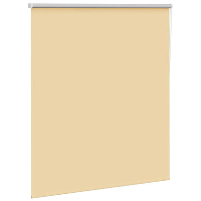 vidaXL Roller Blind Blackout Beige 140x150 cm Fabric Width 136.6 cm Polyester