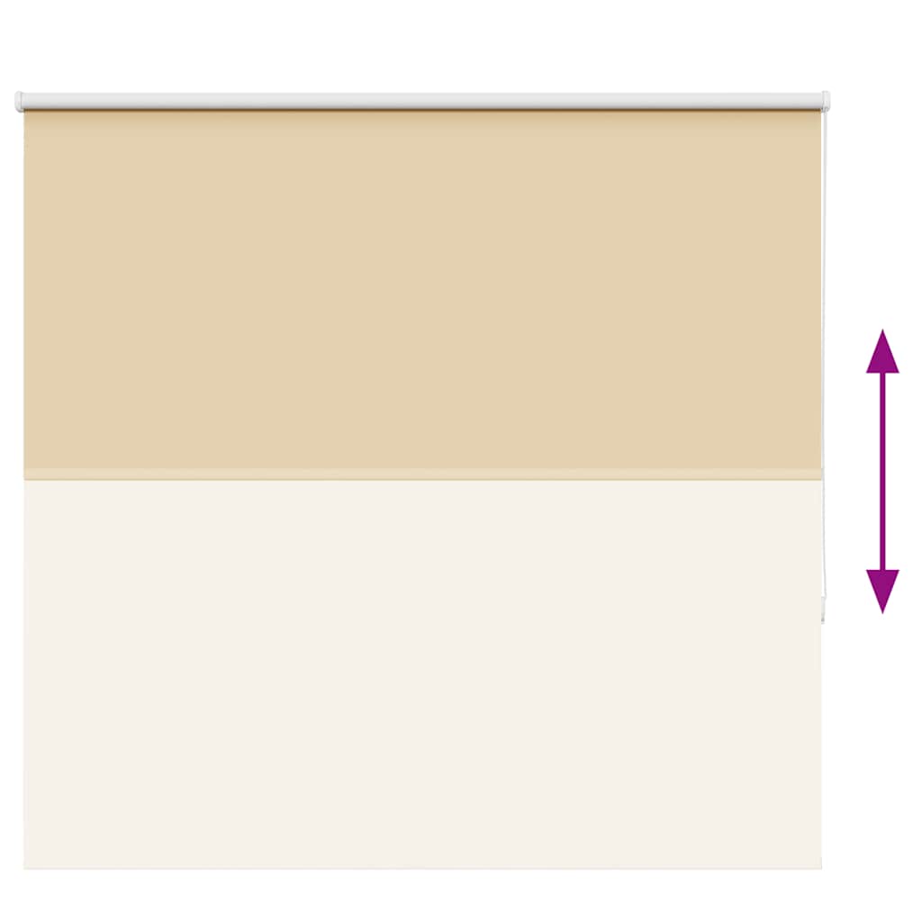 vidaXL Roller Blind Blackout Beige 145x150 cm Fabric Width 141.6 cm