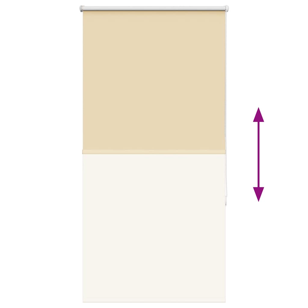 vidaXL Roller Blind Blackout Beige 65x175 cm Fabric Width 60.7 cm Polyester