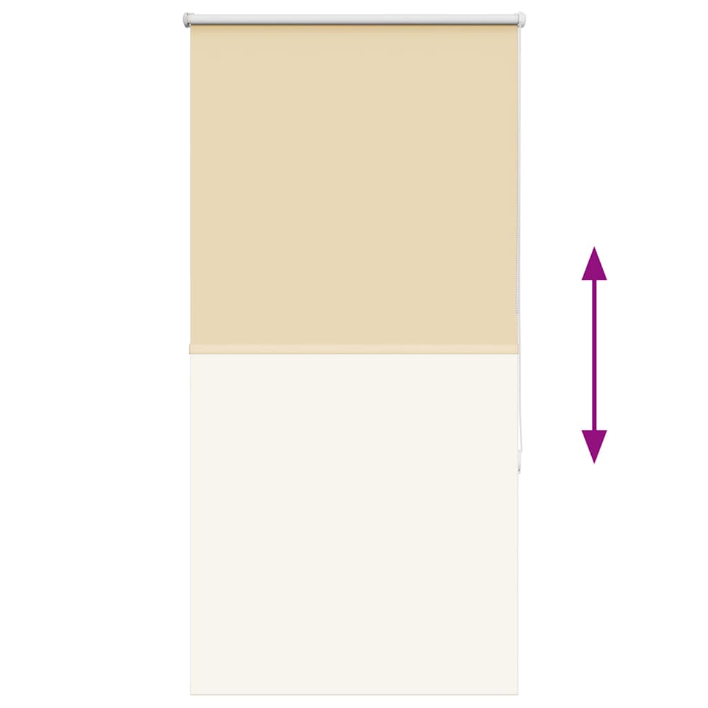 vidaXL Roller Blind Blackout Beige 80x175 cm Fabric Width 75.7 cm Polyester