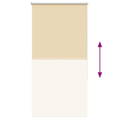 vidaXL Roller Blind Blackout Beige 80x175 cm Fabric Width 75.7 cm Polyester
