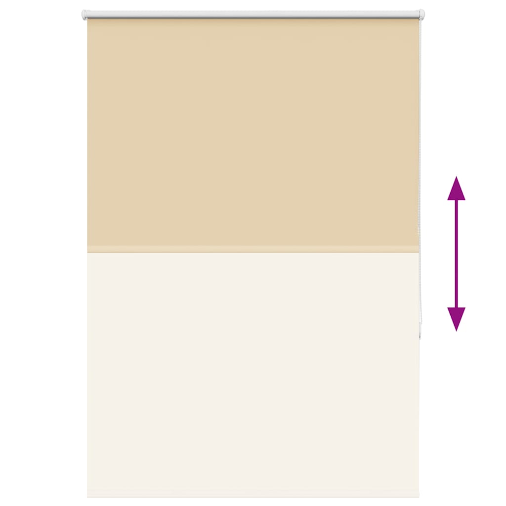 vidaXL Roller Blind Blackout Beige 115x175 cm Fabric Width 110.7 cm Polyester