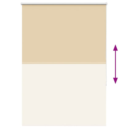 vidaXL Roller Blind Blackout Beige 115x175 cm Fabric Width 110.7 cm Polyester