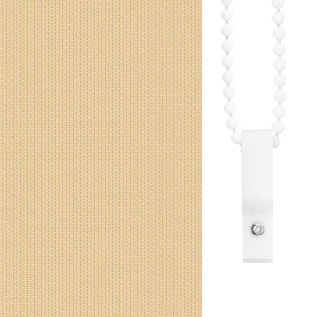 vidaXL Roller Blind Blackout Beige 120x175 cm Fabric Width 116.6 cm Polyester
