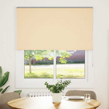 vidaXL Roller Blind Blackout Beige 140x175 cm Fabric Width 136.6 cm Polyester