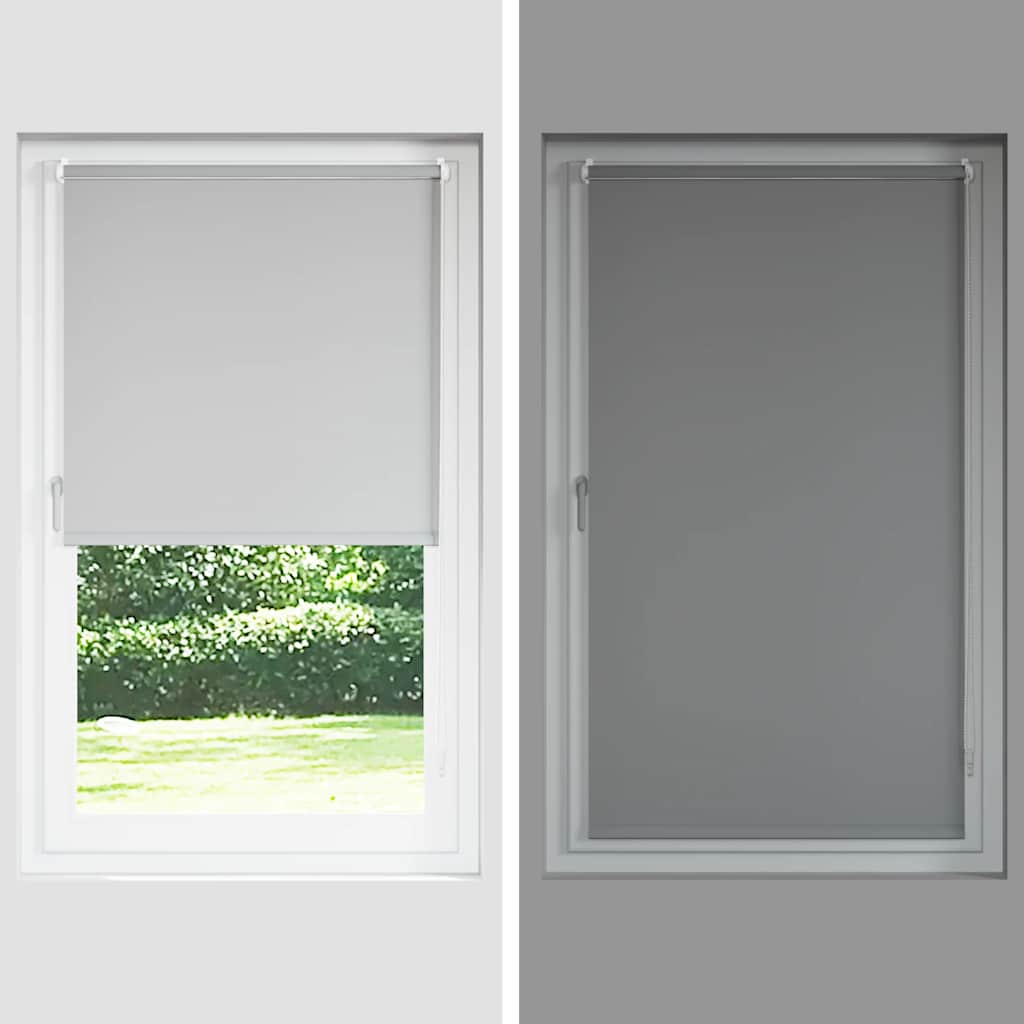 vidaXL Roller Blind Blackout Beige 140x175 cm Fabric Width 136.6 cm Polyester