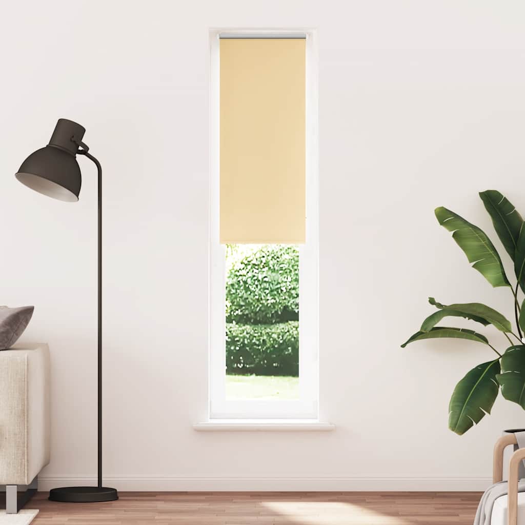 vidaXL Roller Blind Blackout Beige 55x210 cm Fabric Width 50.7 cm