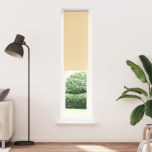 vidaXL Roller Blind Blackout Beige 55x210 cm Fabric Width 50.7 cm