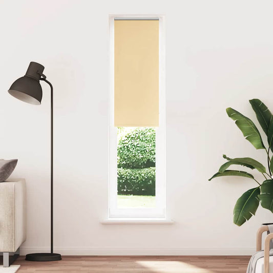 vidaXL Roller Blind Blackout Beige 60x210 cm Fabric Width 55.7 cm