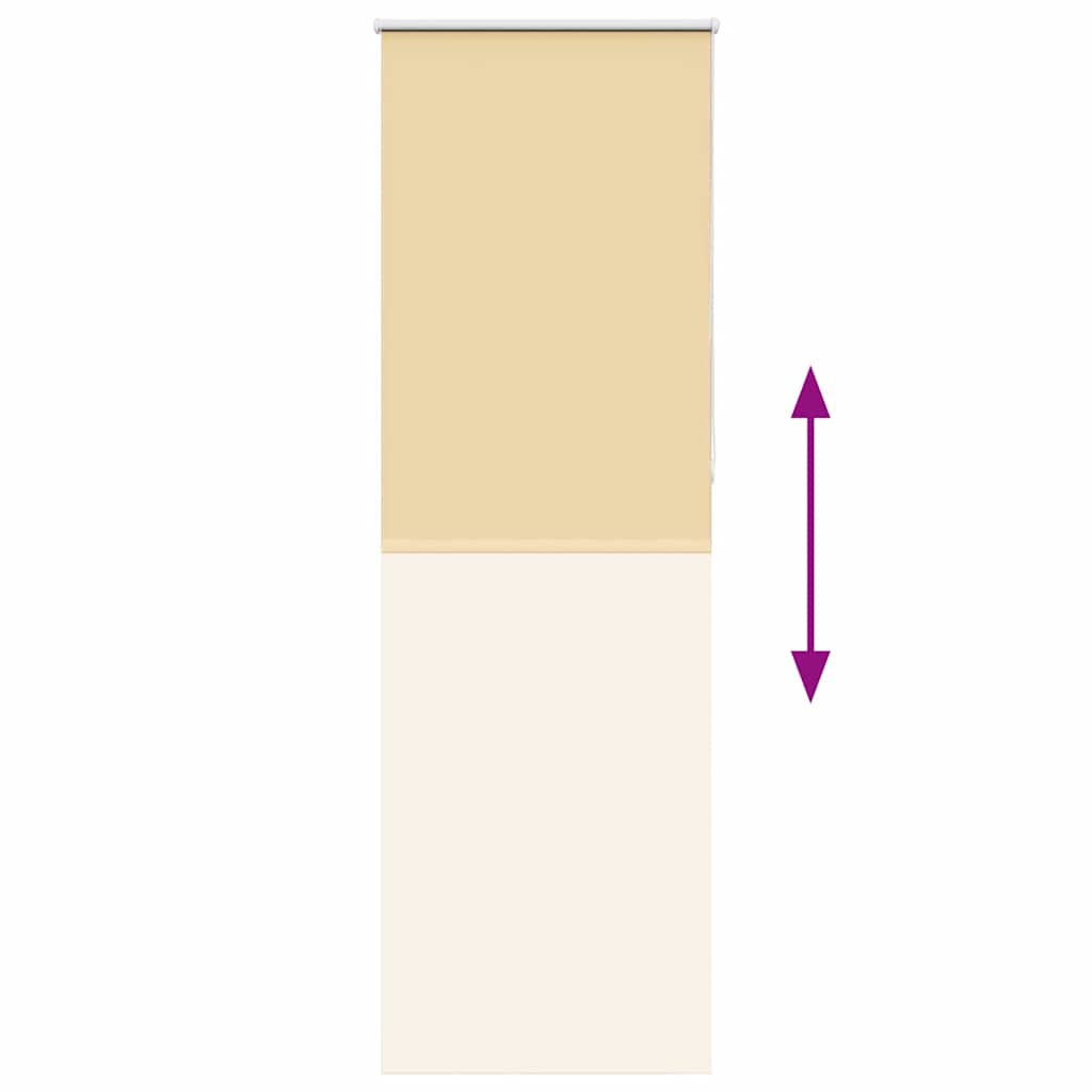 vidaXL Roller Blind Blackout Beige 70x210 cm Fabric Width 65.7 cm Polyester