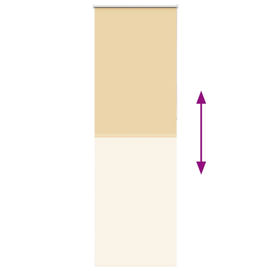 vidaXL Roller Blind Blackout Beige 80x210 cm Fabric Width 75.7 cm Polyester