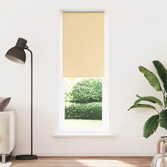 vidaXL Roller Blind Blackout Beige 80x210 cm Fabric Width 75.7 cm
