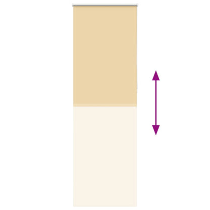 vidaXL Roller Blind Blackout Beige 85x210 cm Fabric Width 80.7 cm Polyester