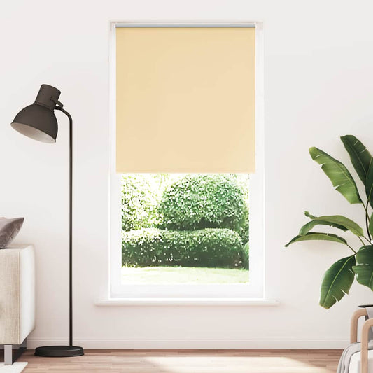 vidaXL Roller Blind Blackout Beige 105x210 cm Fabric Width 100.7 cm
