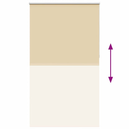 vidaXL Roller Blind Blackout Beige 120x210 cm Fabric Width 116.6 cm Polyester