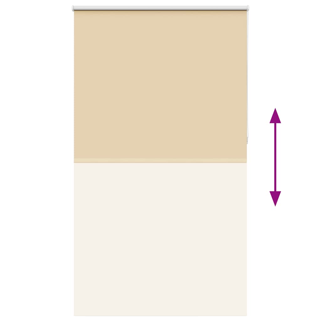 vidaXL Roller Blind Blackout Beige 125x210 cm Fabric Width 121.6 cm Polyester