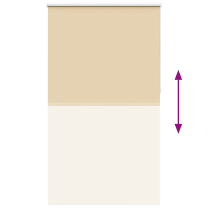 vidaXL Roller Blind Blackout Beige 125x210 cm Fabric Width 121.6 cm Polyester
