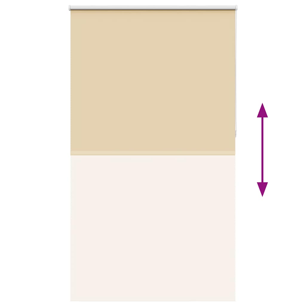 vidaXL Roller Blind Blackout Beige 130x210 cm Fabric Width 126.6 cm Polyester